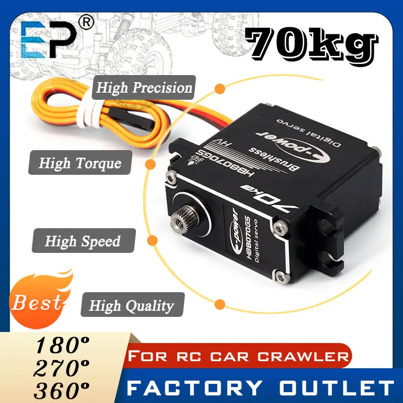

Высоковольтный бесщеточный серводвигатель 70 кг, водонепроницаемые металлические шестерни с ЧПУ, программируемые 180 ° /270 ° /360 ° для гусеничного радиоуправляемого грузовика масштаба 1/10