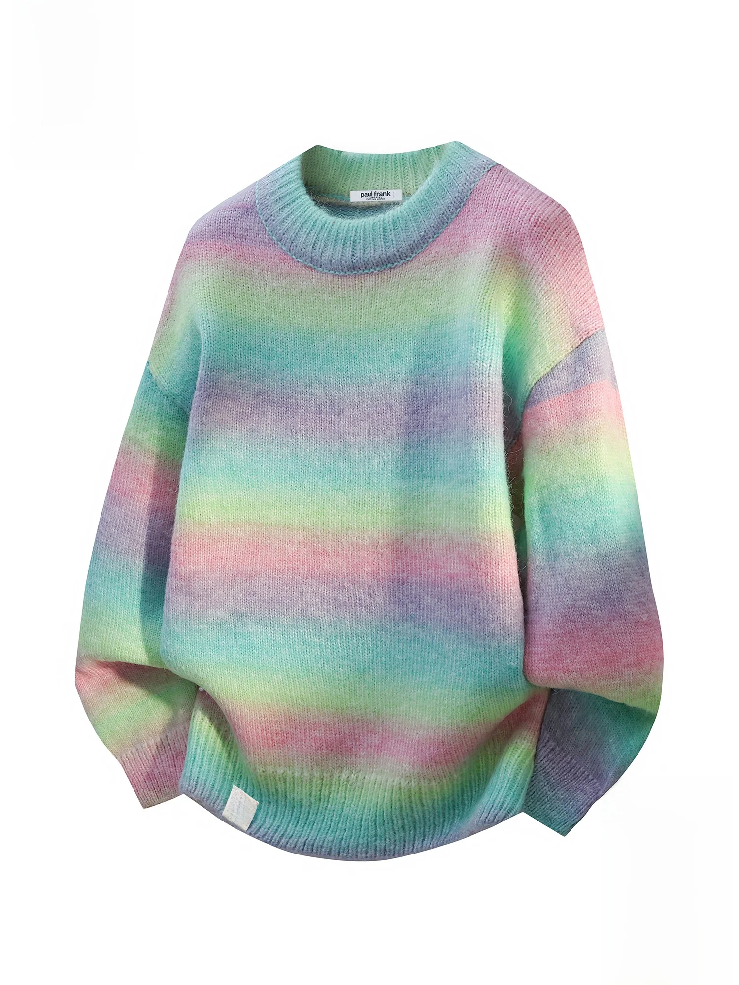 

Теплый вязаный свитер Paul Frank для мужчин и пар, повседневный, в полоску, средней плотности, с длинным рукавом, круглый вырез