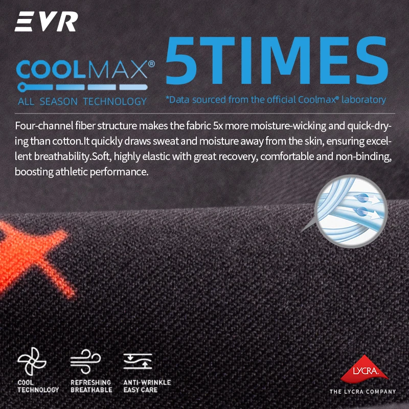 EVR Summer Men's Cycling Short-sleeved Quick-drying Breathable Outdoor Cycling Tops High-elastic Full-zip Road Cycling Jersey