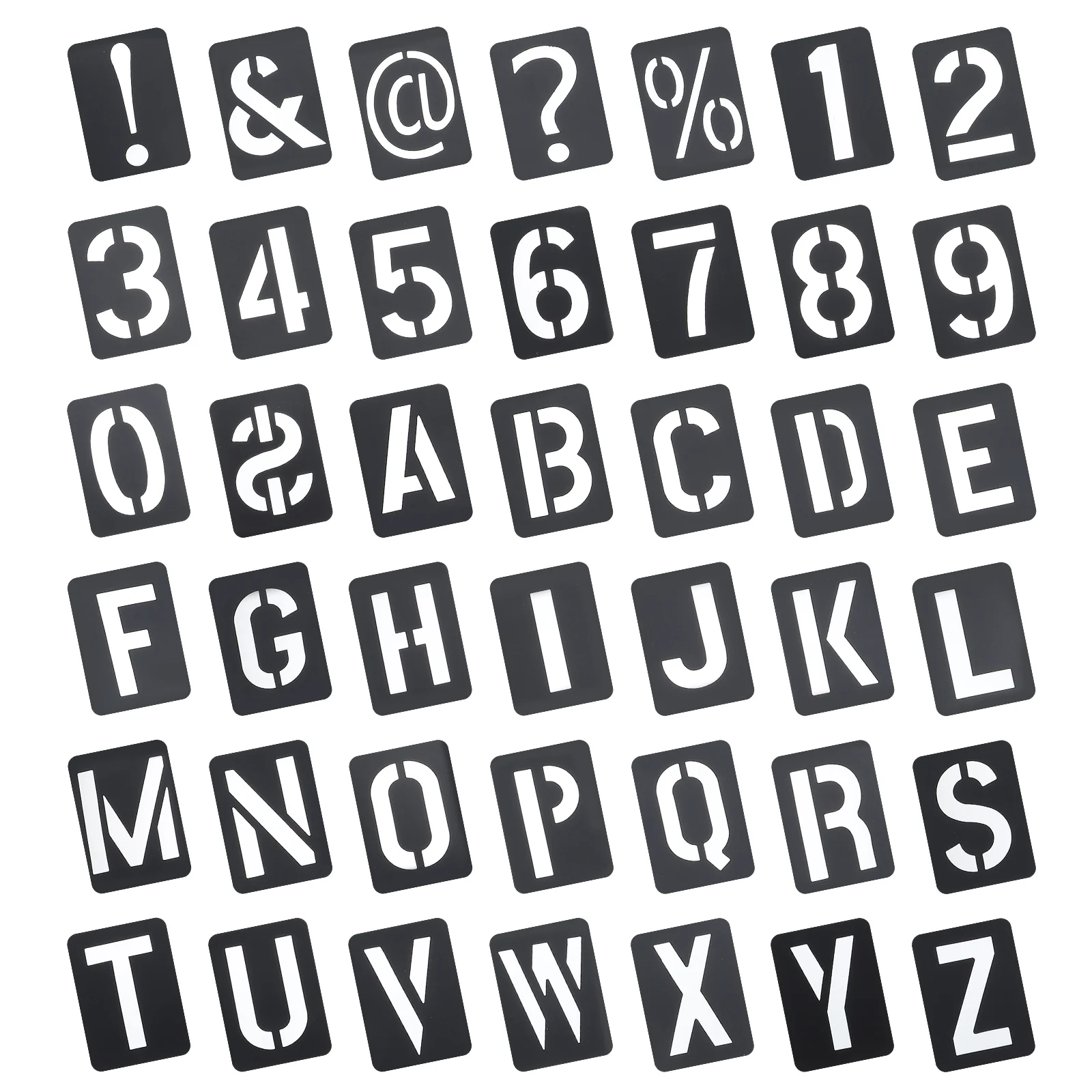 Imagem -03 - Alphabet Number Wall Stencils For Kids Modelos de Pintura Spray Craft Art Tracing Paint Desenho Template Faça Você Mesmo Parede 42 Pcs