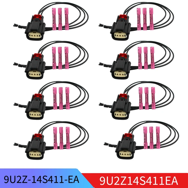 Ignition Coil Connector Kit Wiring Harness Connector 9U2Z-14S411-EA 9U2Z14S411EA For Ford F-150 Lincoln MKZ Replacement