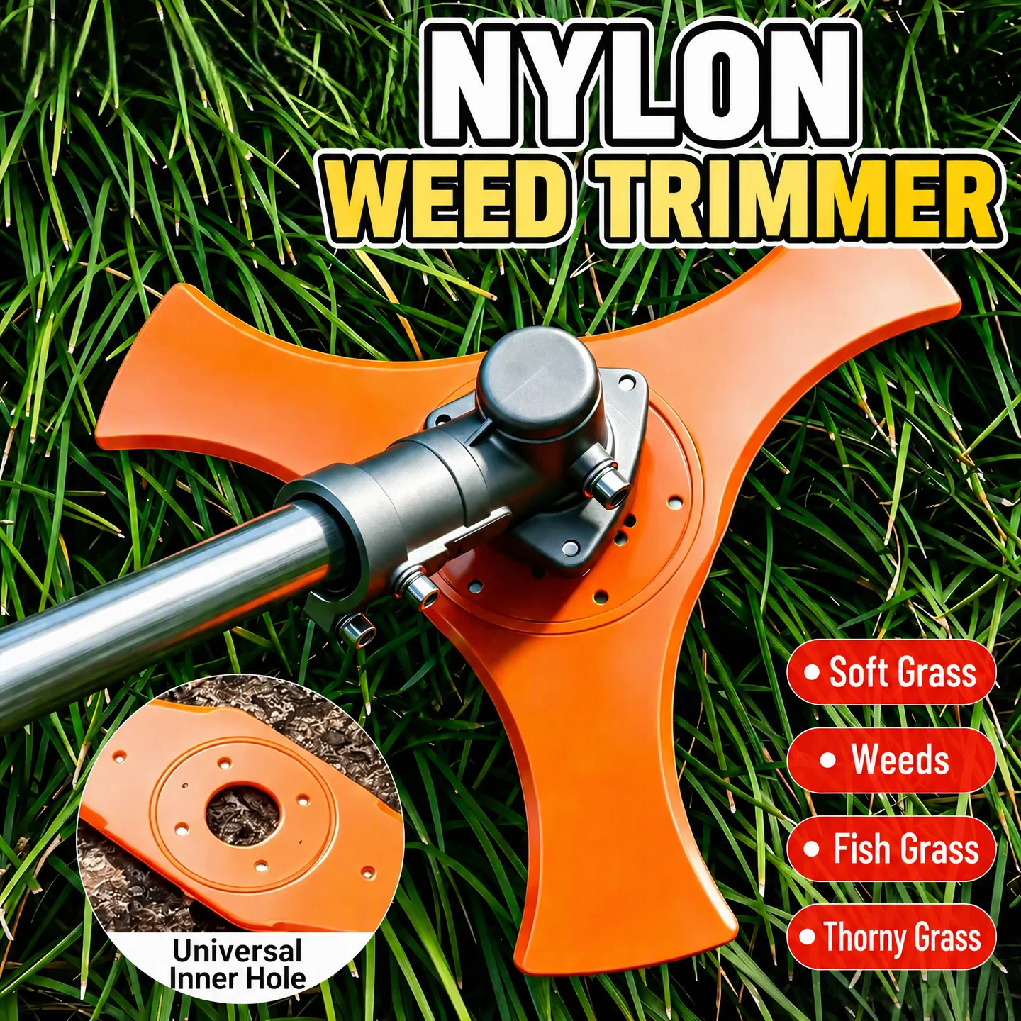 2T/3T/4T Nylon Grass Trimmer Blade Universal Replacement Brush Cutter Head for Weed Eater Lawn Mower Garden Tool Accessories