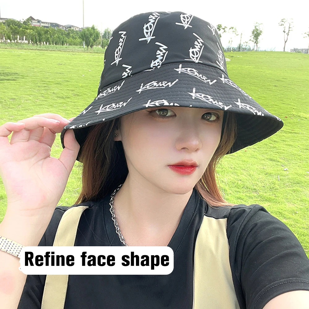 Big Head Circumference Fisherman Hat Summer Sunshade Sun Hat Women\'s Casual Versatile Windshield Breathable Quick-drying Hat