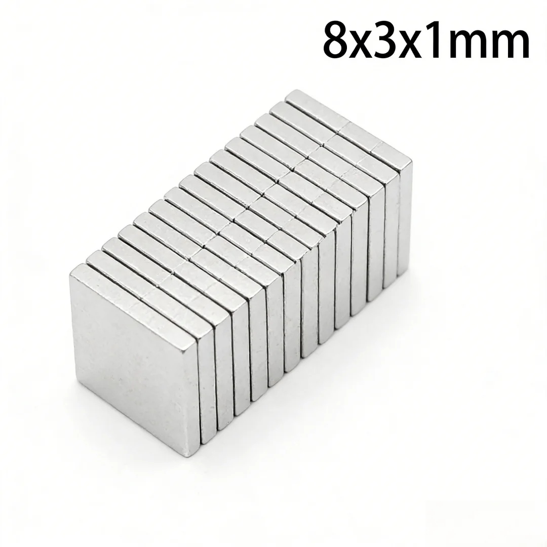 8x3x1mm Small Block Magnets 8*3*1mm 8x3x1 For Home Refrigerators, Offices DIY8*3*1