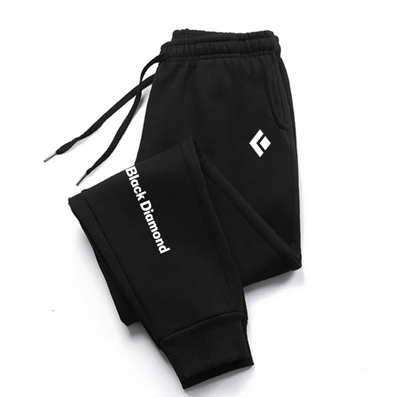 Pantaloni sportivi da uomo e da donna con diamanti neri pantaloni lunghi stampati alla moda pantaloni sportivi da jogging casual da uomo e da donna