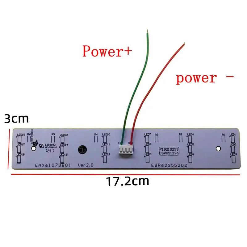 EBR255202 DC12V For LG Refrigerator LED LAMP Light Strip Display light circuit board parts