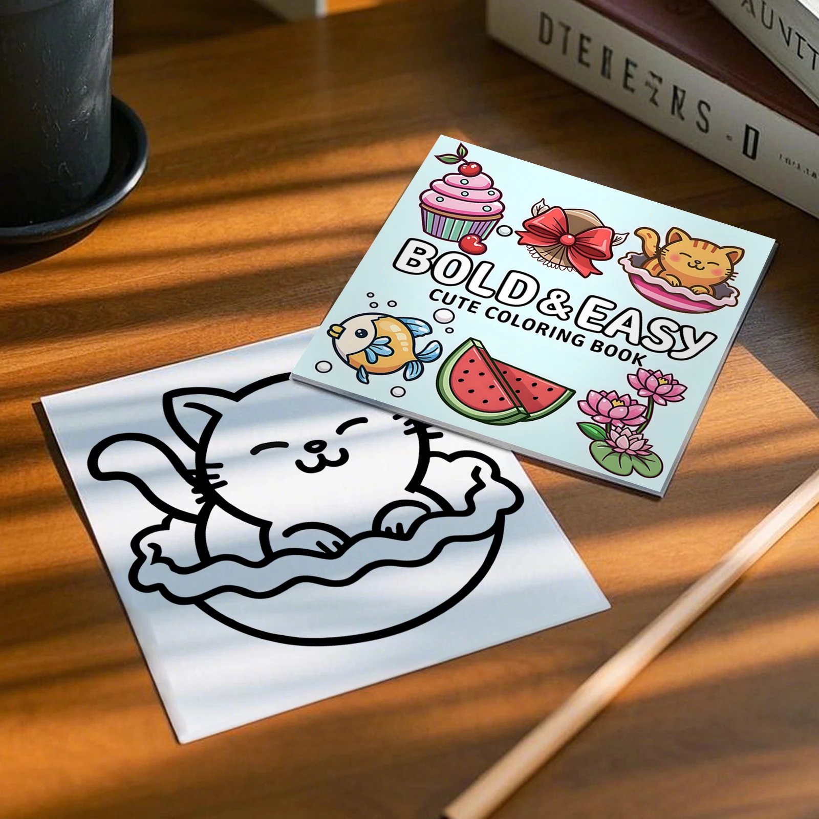 BOLD EASY Cute Coloring Book Educational Relaxation Gift Graffiti Painting Book Doodles Books Adult Relaxation Activities