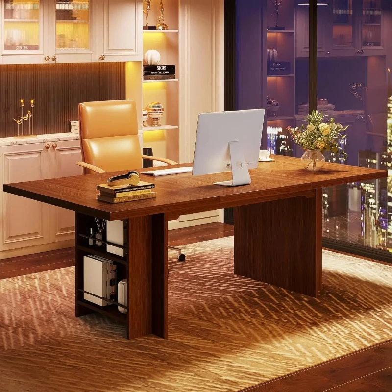 Modern PC Table, Office Table, Work Table, Dining Table with Storage for Home Office, Desks, Conference Table