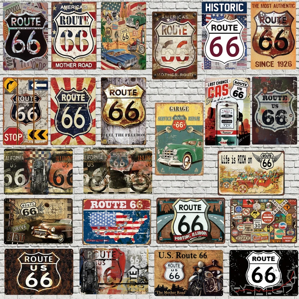 

10 PCS Vintage Metal Posters Retro Movie Tin Signs Cinema Bar Wall Art Decorative Plaques for Modern Home Decor Random delivery