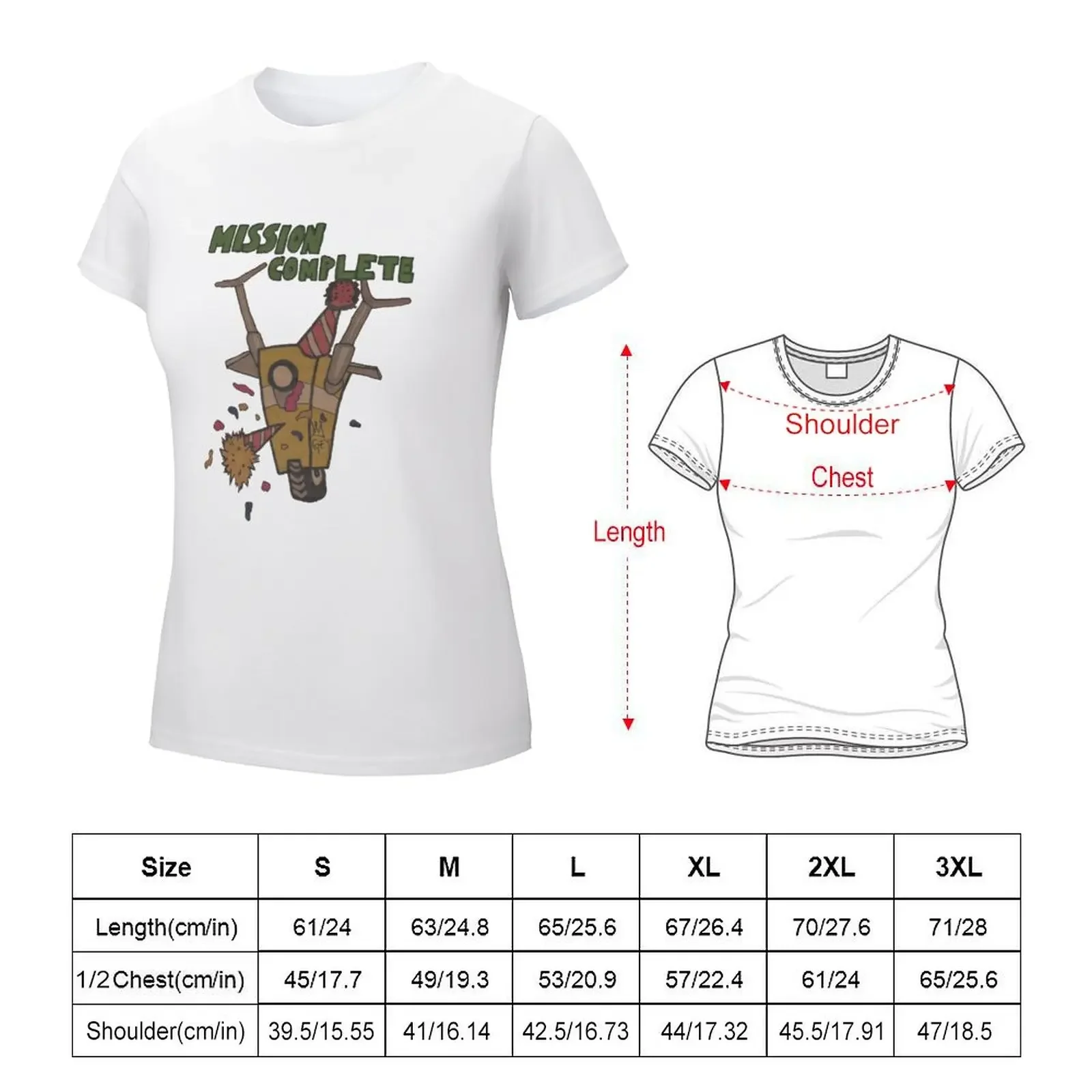 MISSION COMPLETE CLAPTRAP T-shirt Blouse korean fashion t-shirts for Women pack