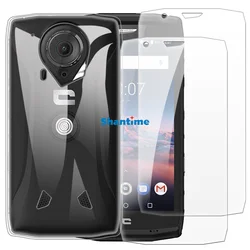 Soft Case + 2 Pack Tempered Glass Screen Protectors for Crosscall Trekker-X4 Full-Body Protection