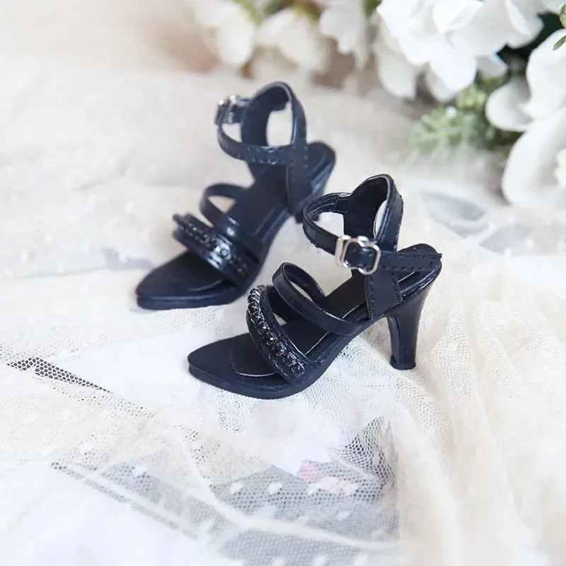 

[wamami] Черный/Белый для 1/4 MSD 1/3 SD DZ BJD Сандалии/обувь на высоком каблуке Dollfie