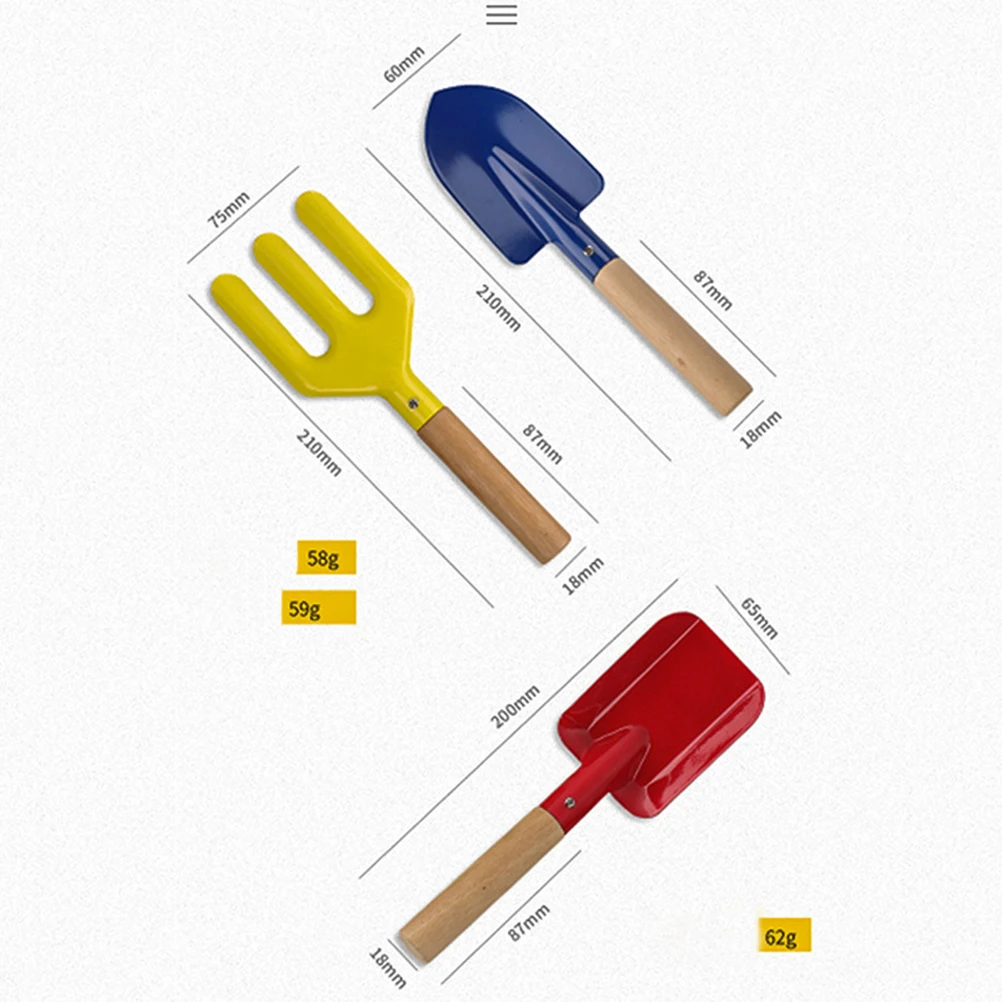 

5 Pcs Children's Garden Tools Group Kids Toddler Yard for Outdoor Rakes Wood Gardening Kit Toys