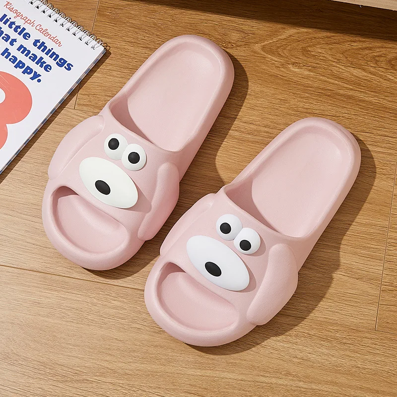 Platform sandal slippers women Dog ears Cartoon cute Kawaii Flip Flops summer Beach Indoor Outdoor Soft Sole Non Slip Anti Skid