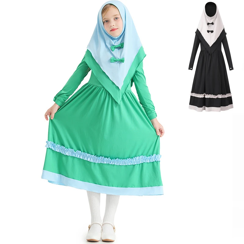 

Girl Middle East Gown Costume Virgin Mary Chemise Overdress Cosplay Carnival Halloween Fancy Party Dress