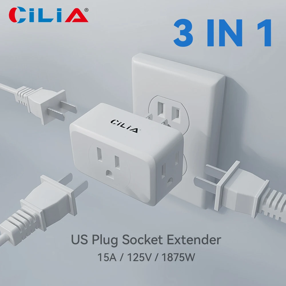 

Удлинитель розетки с несколькими вилками, настенный адаптер с 3 выходами, разветвитель с несколькими розетками, удлинитель вилки с заземленным настенным краном, UL FCC