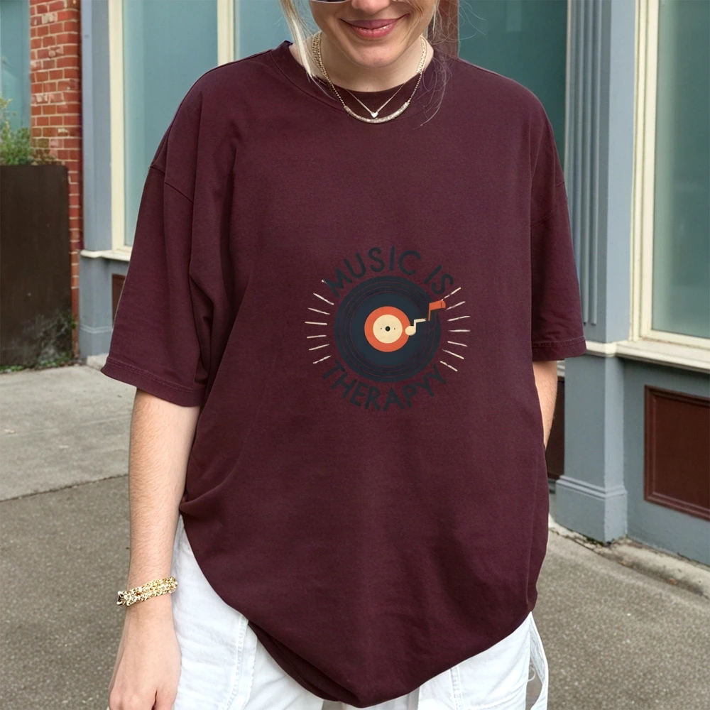 

2025 Y2k Retro CD Print Women's T-Shirt - Oversized Cotton Summer Top, High Quality Music Graphic Tee, 90s Streetwear