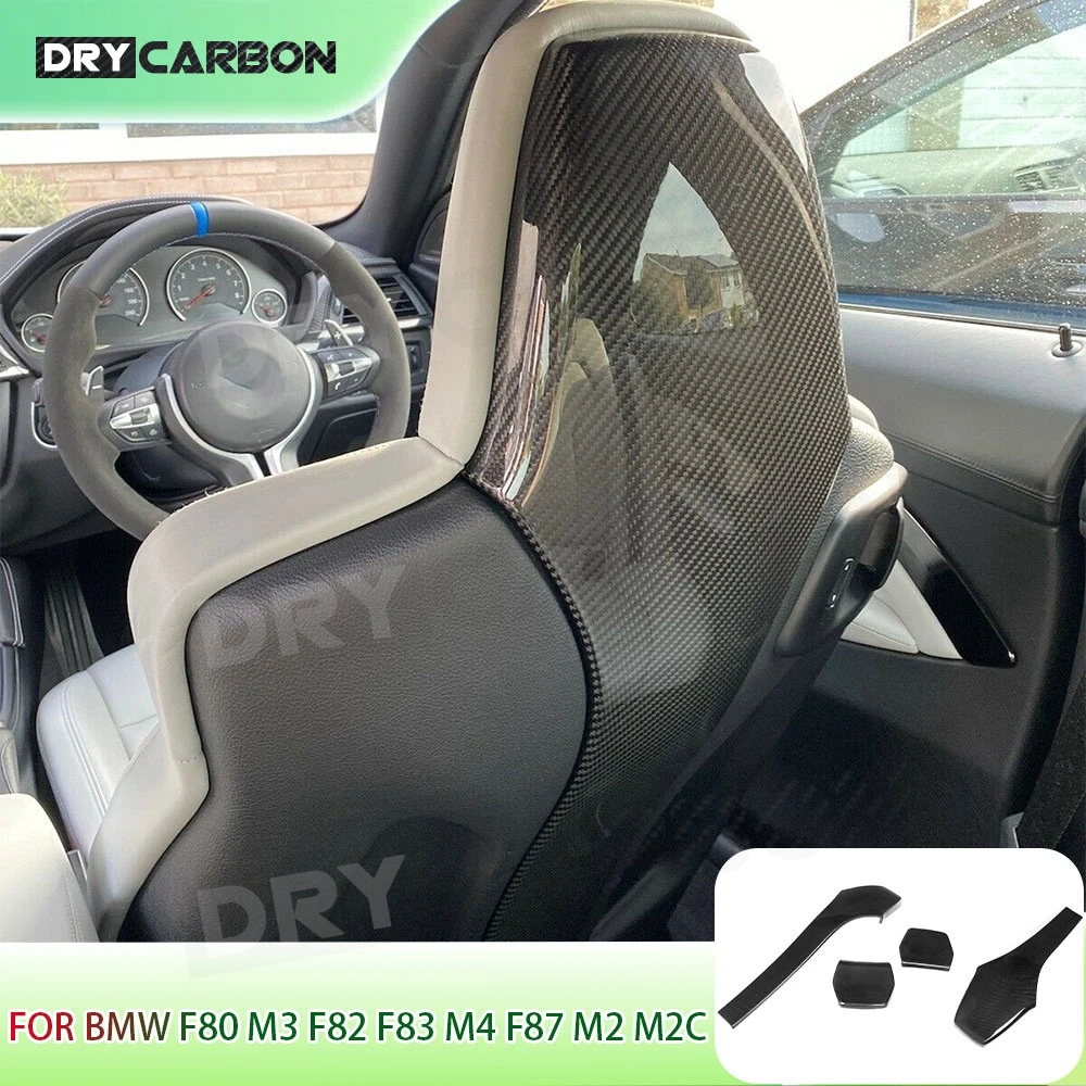 

Carbon Fiber Car Inner Seat Back Covers Trims for BMW F80 M3 F82 F83 M4 F87 M2 M2C Sedan Coupe Convertible 2014-2019 Seat Back