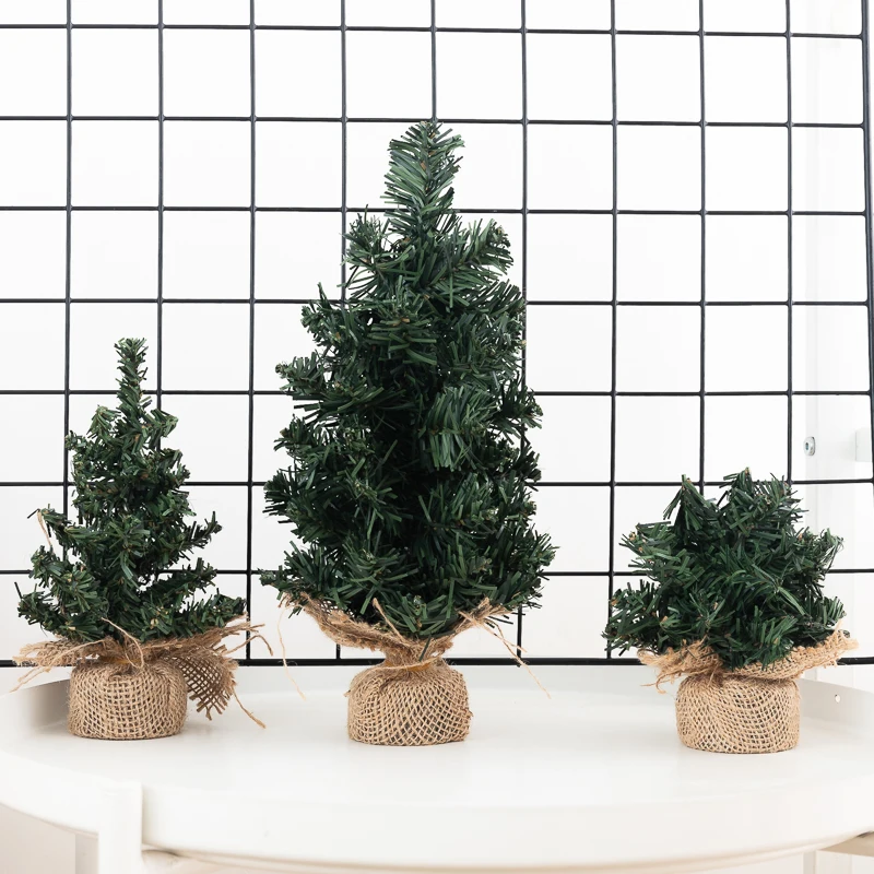 Weihnachtsdekoration Bonsai Künstliche Pflanzen Blumen Mini Weihnachtsbäume Künstliche Topfpflanzen Home Tisch Ornamente Dekor