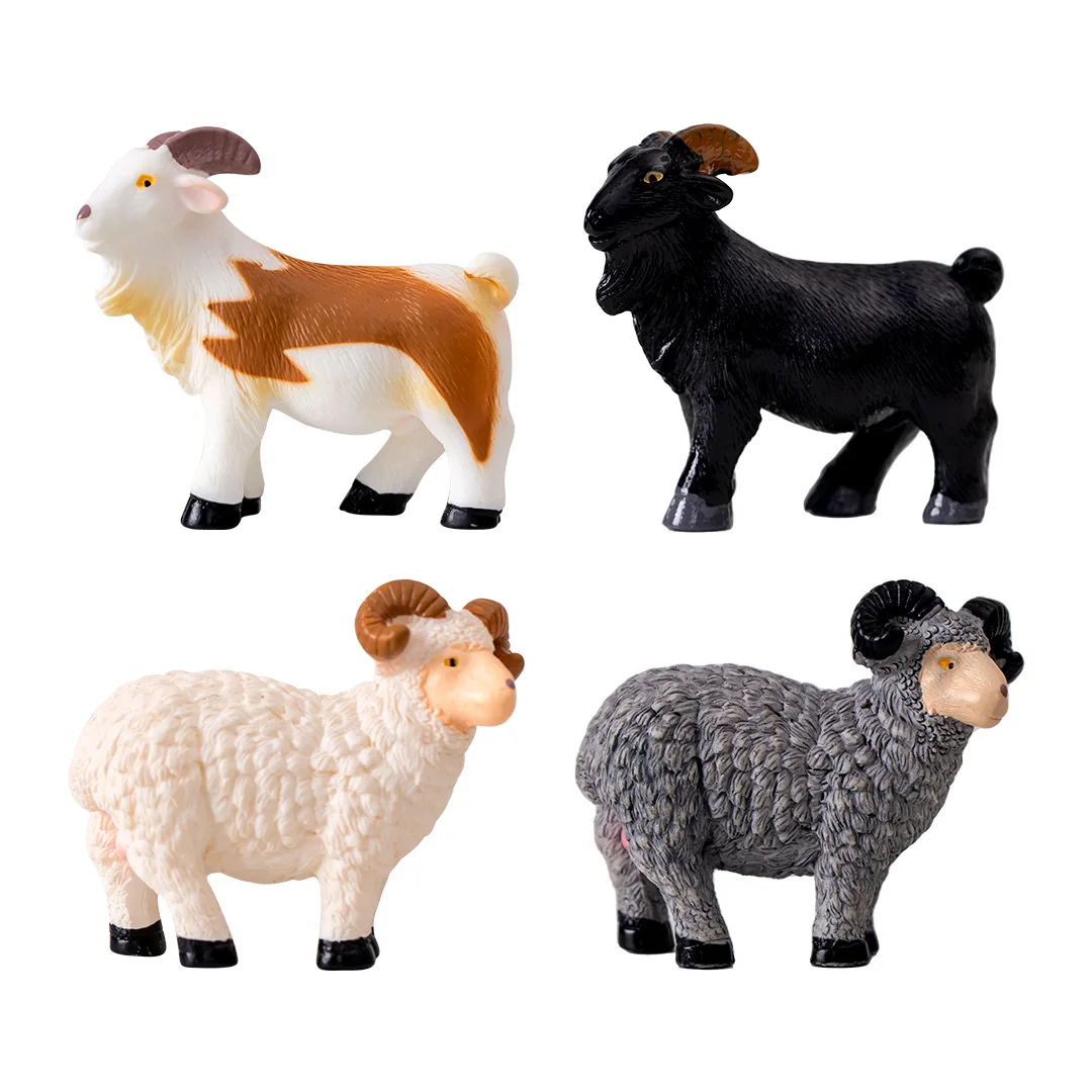 Sheep Resin Animal Goal Lamp Miniature 10pcs Kawaii Figures Bulk for Micro Fairy Garden Landscape Accessories