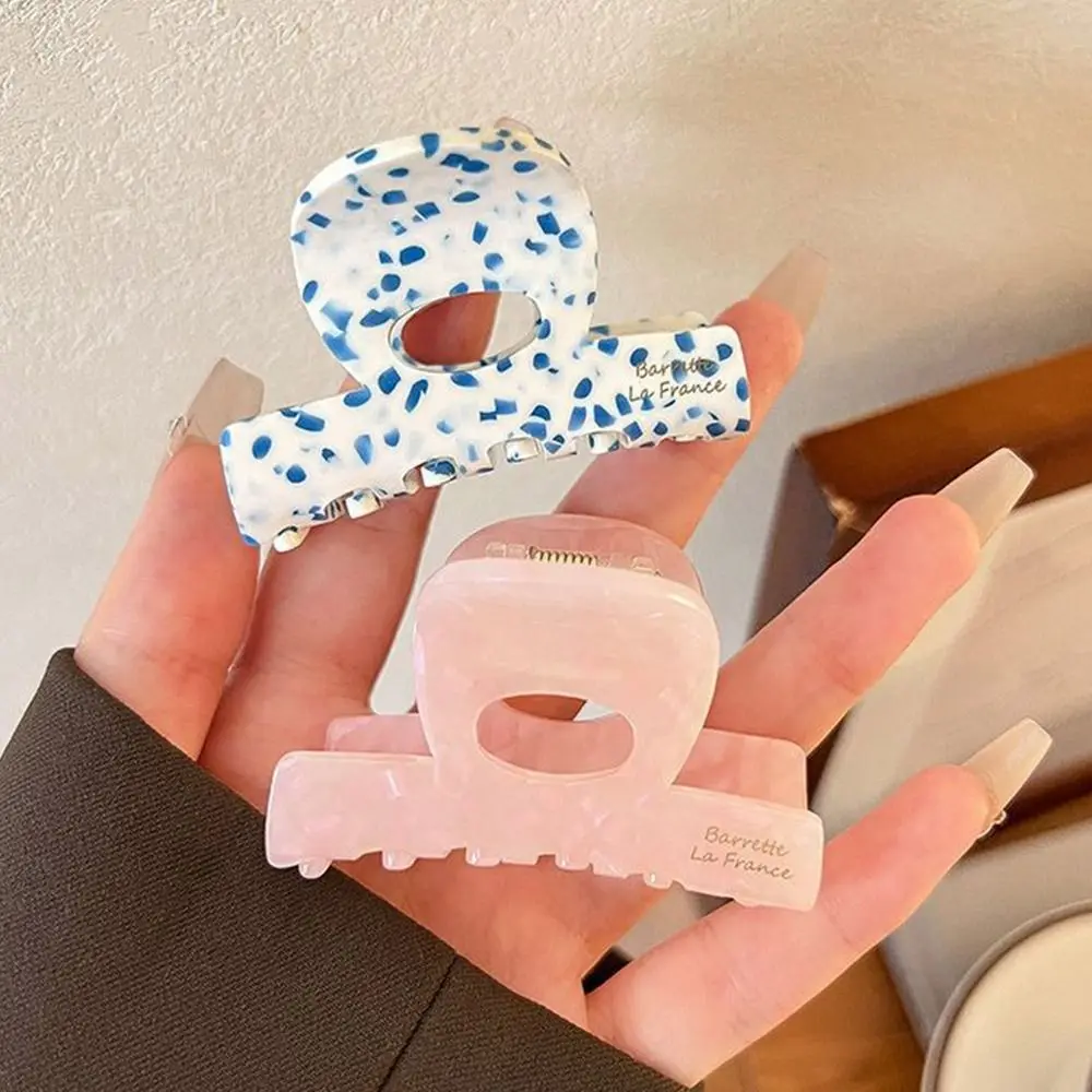 Stylish French Hair Claw Clip Small Acetate Shark Clip Elegant Sweet Half-Updo Hairpin for Women image 2