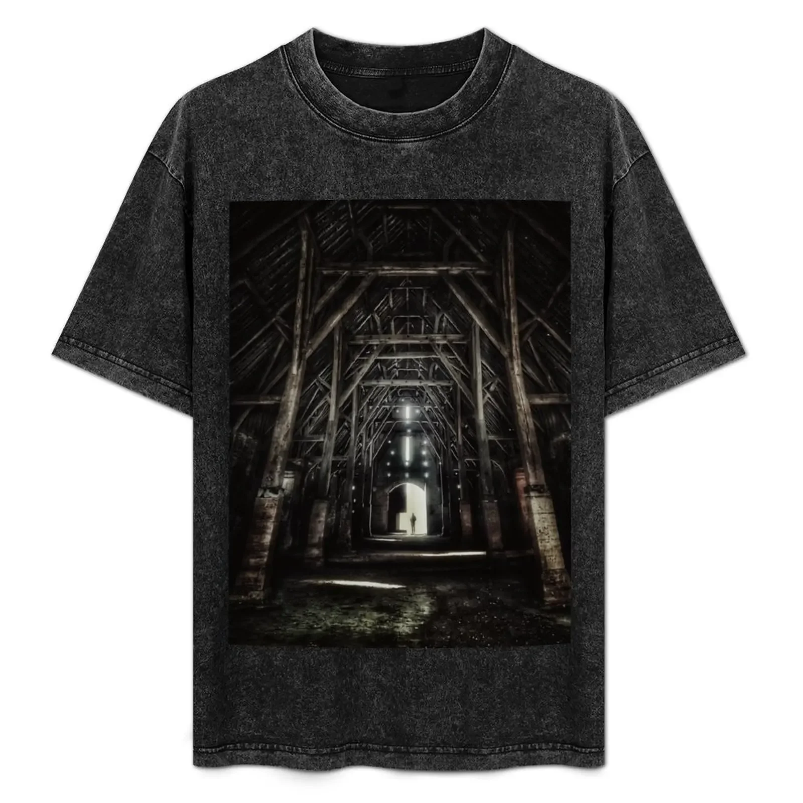 The Visitor (Abandoned barn) T-Shirt blacks Washed pure cotton comfortable HD picture printing men's and women's same shirt