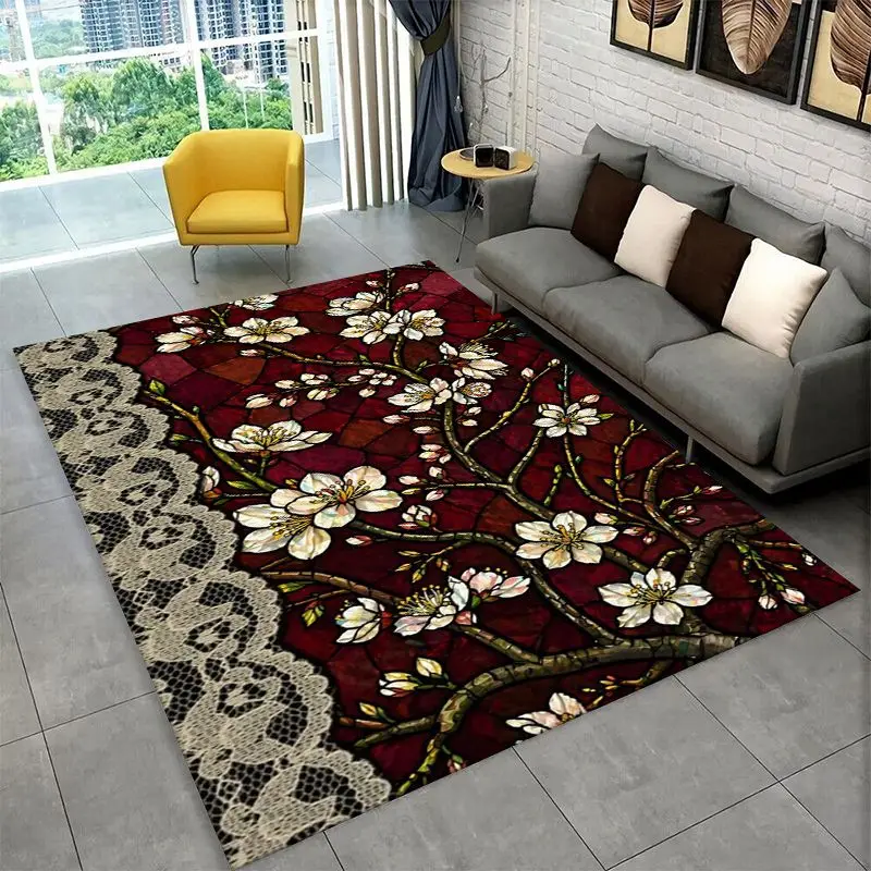 Luxury Persian Turkey Retro Large Area Rug Non-slip Durable Carpet for Bedroom Living Room Sofa Doormat Home Decor Floor Mat