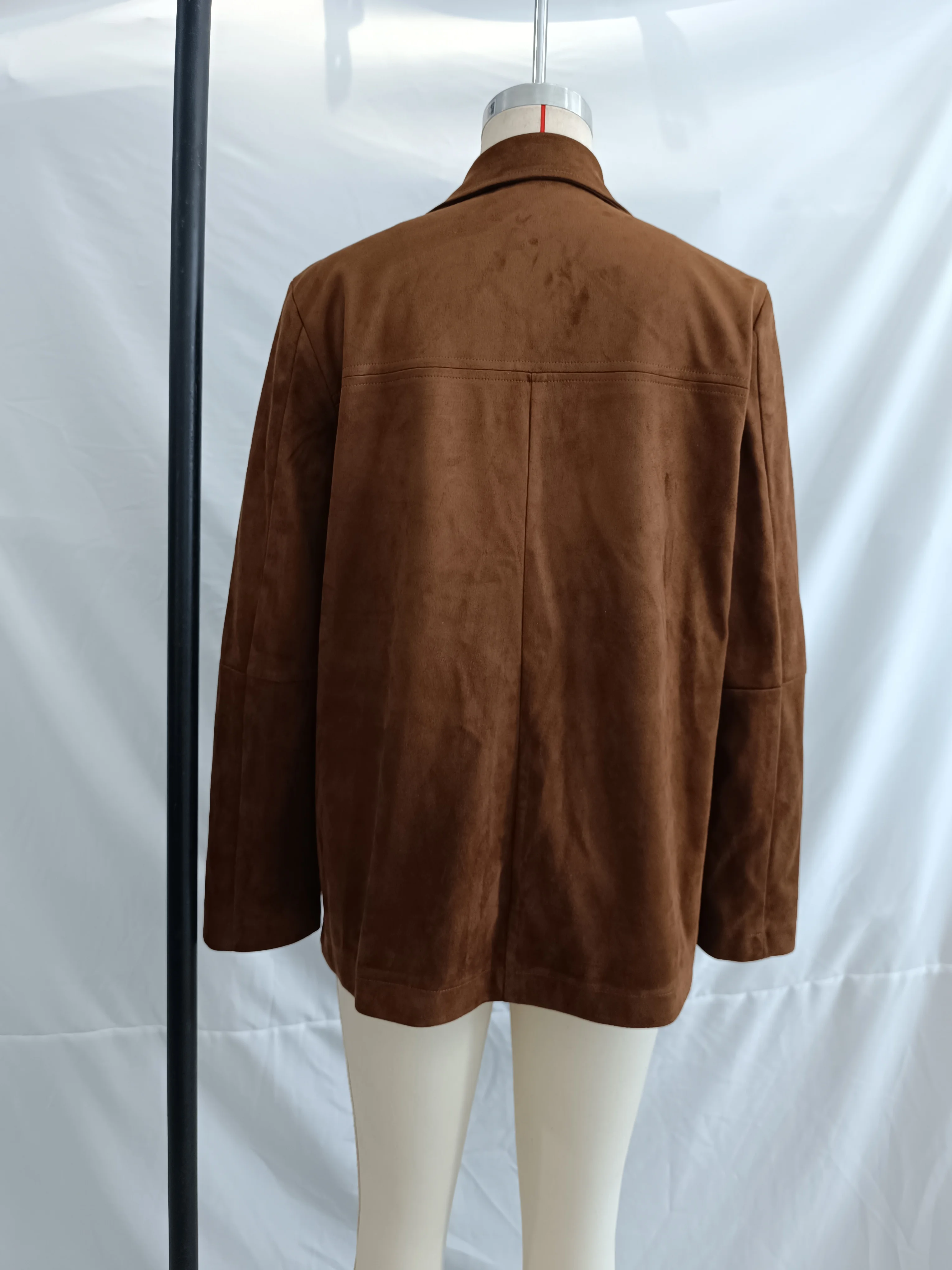 KONDALA Vintage Braun Elegante Frau Blazer PU Taschen Mode 2025, Herbst Büro Dame Chic Moderne Chic Streetwear Mujer Outwear