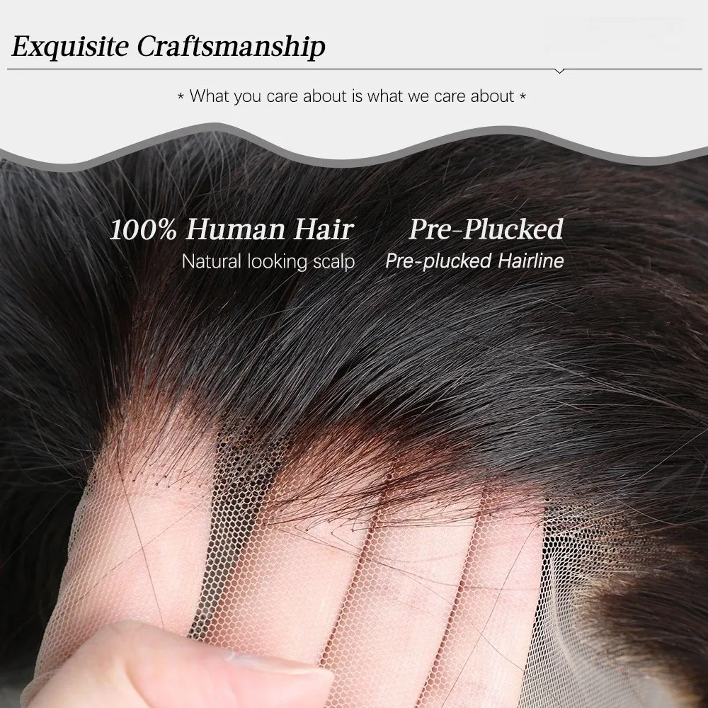 Peluca de encaje HD, cabello humano prearrancado, peluca de encaje HD, pelucas de cabello humano 13x6, peluca Frontal de encaje recto de hueso de 36 pulgadas para mujeres