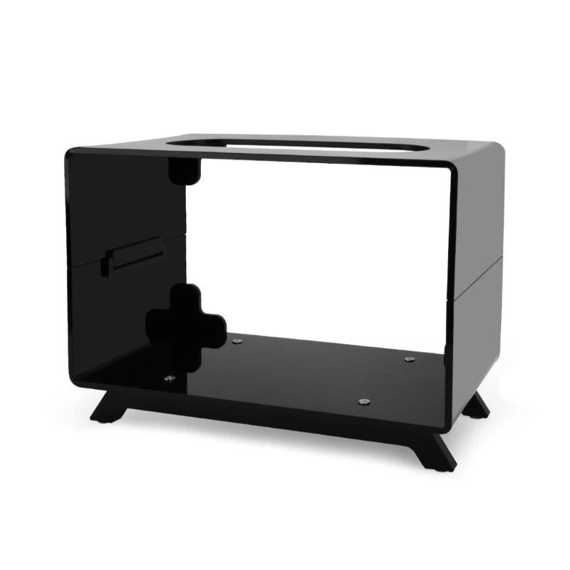 Modern Acrylic Tabletop Holder for III 3 Speakers, Vibration Reducing Desktop Display with Silicone Mats