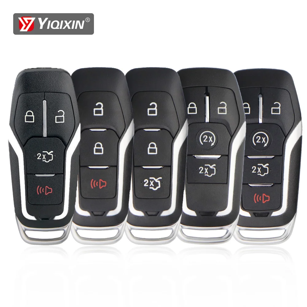 YIQIXIN Flip Remote Car Key Shell Case For Ford Fusion Explorer Edge Mustang Mondeo Kuka 2013-2017 3/4/5 Buttons HU101 Blade