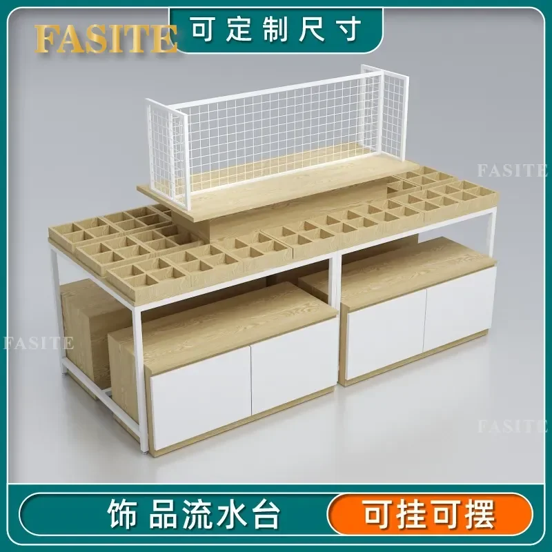 For Jewelry Display Stand Multifunctional Earring Cabinet Boutique Flow Table Middle Showcase Rack Storage Organizer for Shop