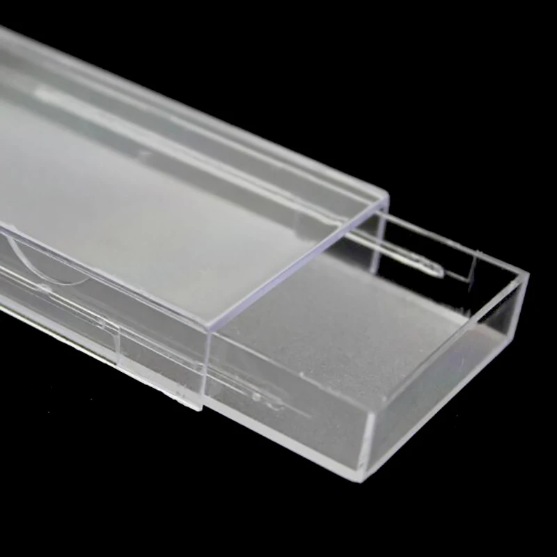 20pcs Acrylic Eyelashes Packing Box Slip Opening Drawer Design Eyelash Storage Box Cosmetic Eyelashes Empty Case Organizer