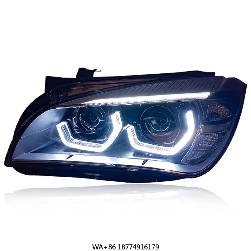 

For X1 E84 Headlight Assembly 2011-2015 Updated 2025 Modified Car with LED Lens Daytime Running Lights Auto Parts