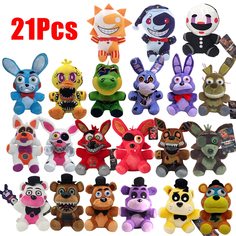 ตุ๊กตาเฟรดดี้ FNAF ขนาด 18 ซม. ของเล่นตุ๊กตาสัตว์นุ่ม หมี กระต่าย เกม Fnaf ของเล่นตุ๊กตา ของขวัญวันเกิด วันคริสต์มาส สำหรับเด็ก