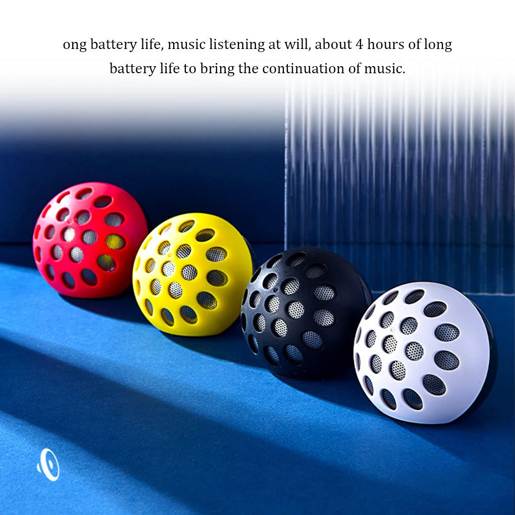 Bluetooth-compatible Speakers Ball-Shape Music Player Computer White