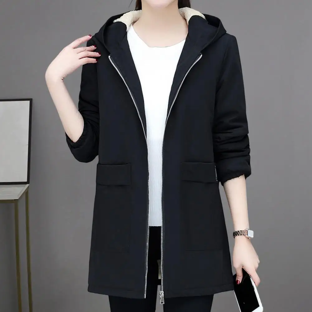 Slim Hooded Mid-length Coat Oversize 4xl Windbreaker Jacket Women Spring Chaqueta Casual Outerwear Korean Ceketler