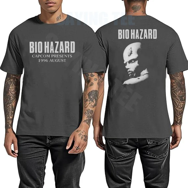 Resident Evil Biohazard T-Shirt Horror Klassisches Videospiel Zombie Herrenkleidung Kurzarm Herren-Oberteil Baumwoll-Grafik-Shirt – Detail 9