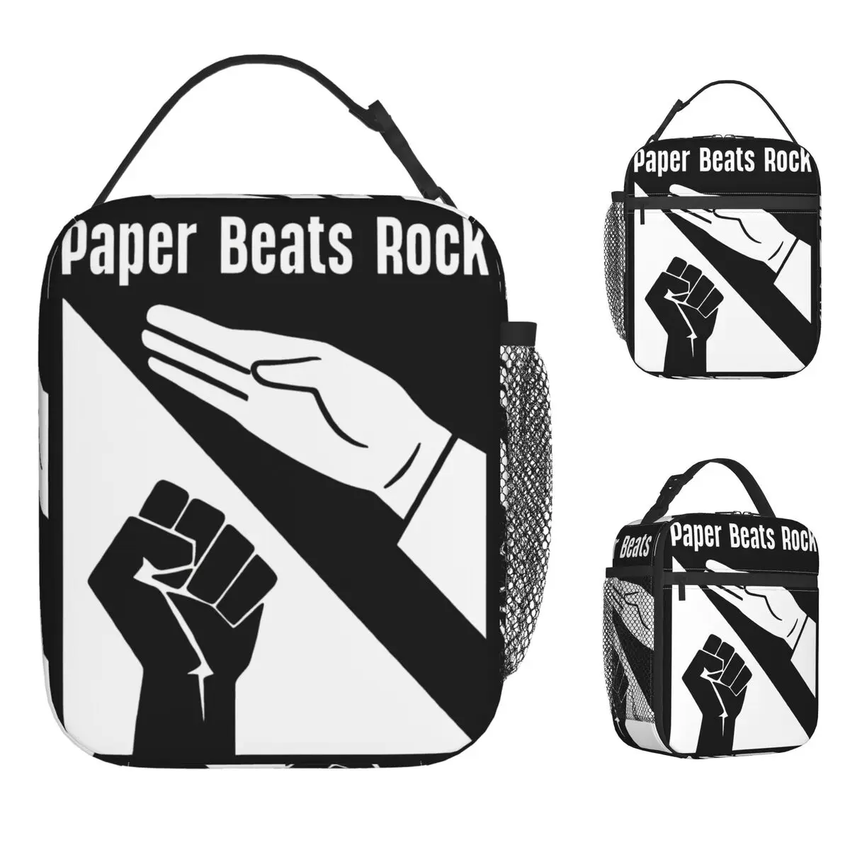 

Сумка-холодильник P-paper Beating Rock для девочек, с графическим принтом, кавайная, портативная, из ткани Оксфорд, термосумка-тоут