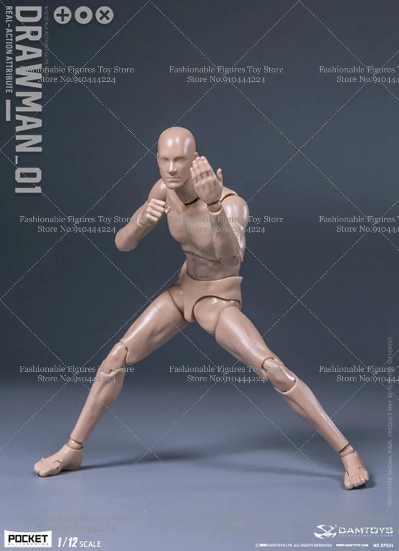 DAMTOYS DPS01 DPS02 1/12 Male Soldier Painting Man Testman Crash Test Dummy 6'' Action Figure Drawman Joint Body Dolls Model