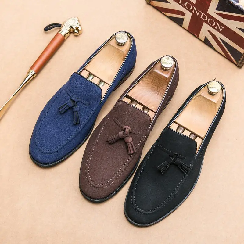 Mocasines de fiesta para hombre, zapatos planos informales, Retro, estilo británico, para boda