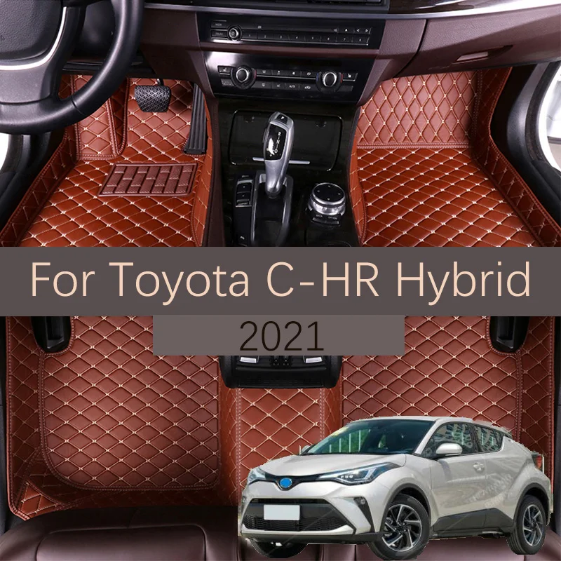 

Custom Leather Fashion Car Floor Mats For Toyota C-HR CHR Hybrid 2021 Automobile Carpet Rugs Foot Pads Interior Accessories