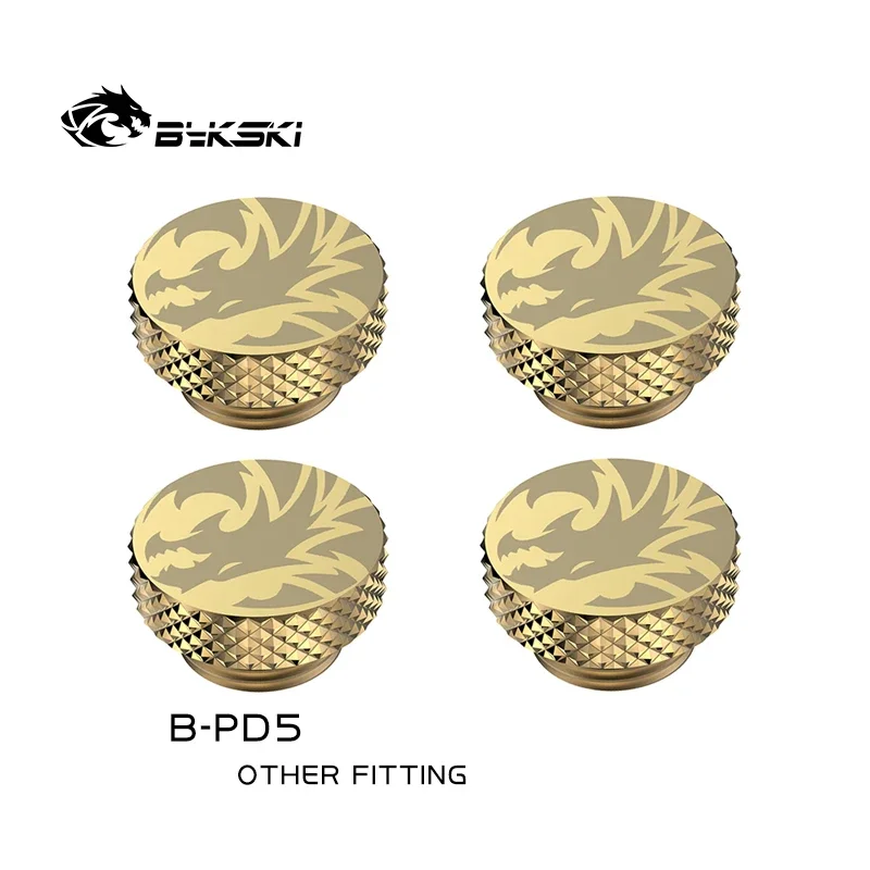 Bykski 4pcs/lots G1/4'' Torque End Plug Stopper Brass Sealing Lock Connector for PC Cooling System Accessories Fitting B-PD5