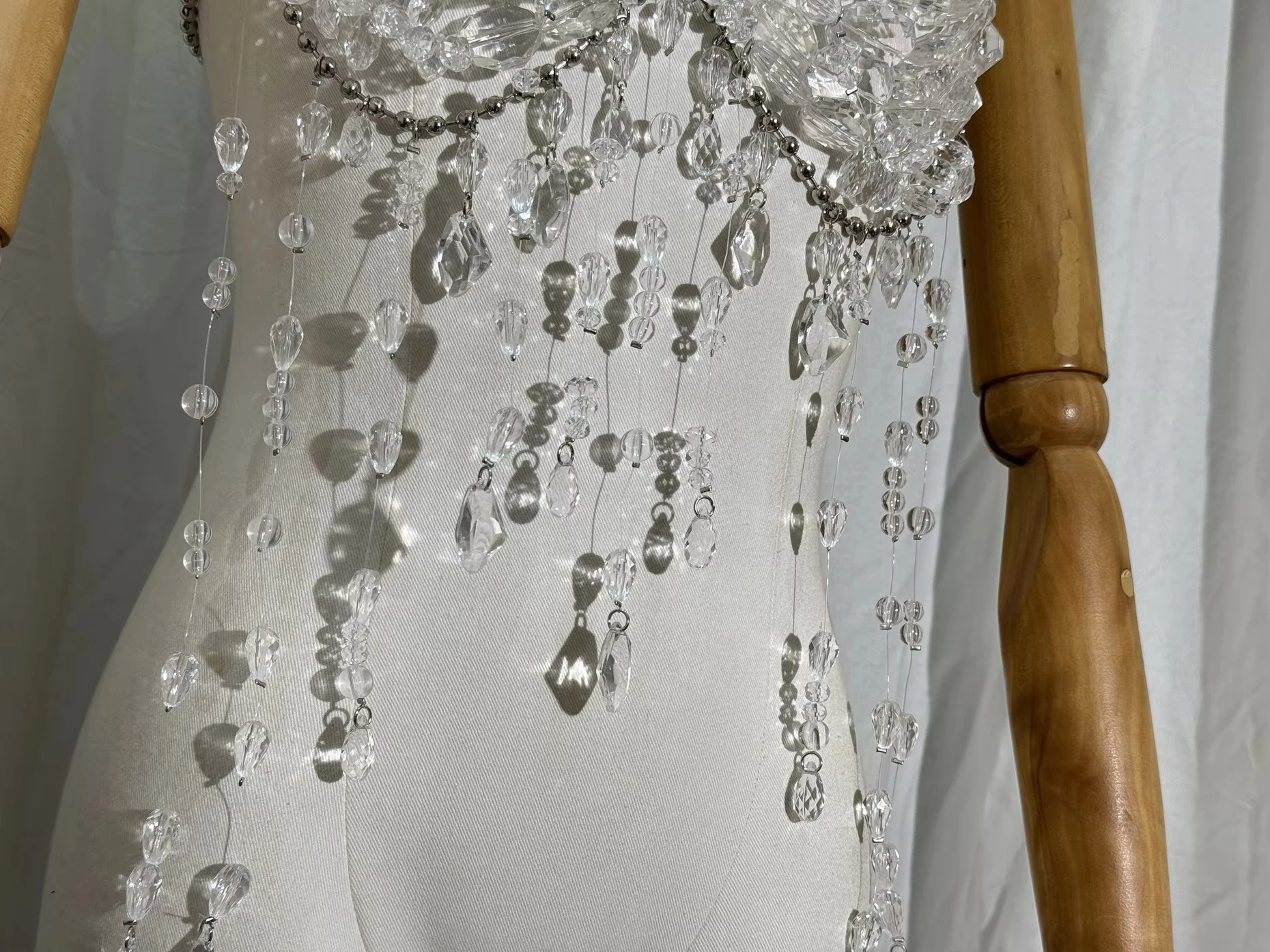 Hot Sexy Women'S Handmade Vest, With Crystal Beads, Hollow Out & Tassel. Ideal For Street Or Beach In Europe & America.