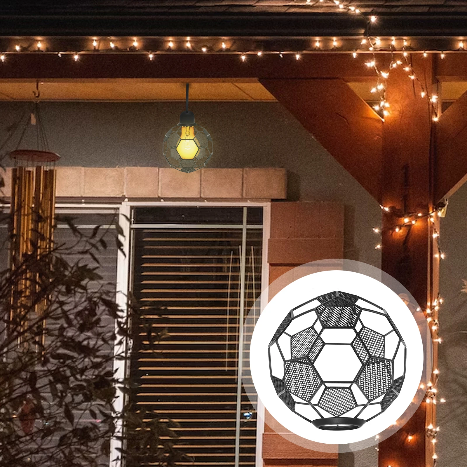 

Soccer Ball Lampshade Modern Lamp Shade Football Hollow-Out Lamp Cover bar creative sports Light Cover ornament home hotel decor