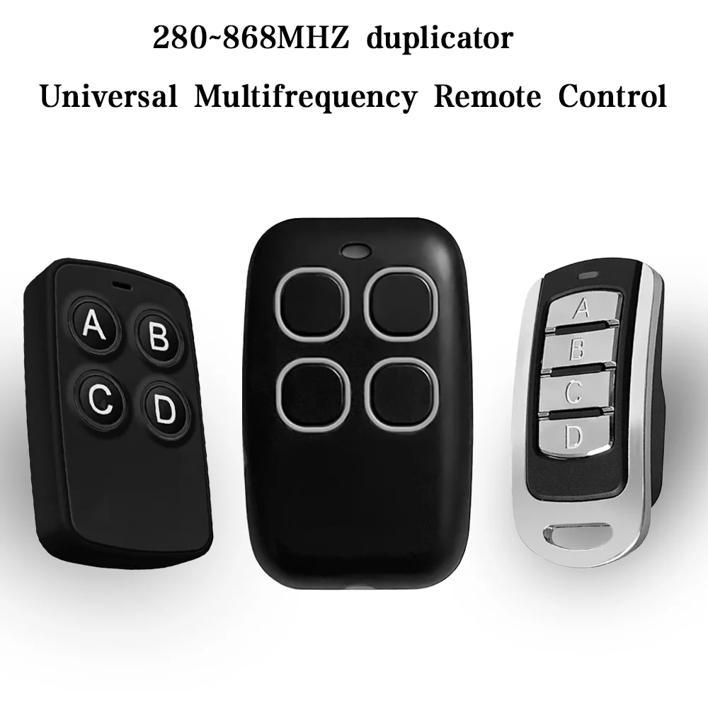 universal multifrequency remote control 280 828MHZ 433.92 mhz Fixed rolling code  Universal gate garage remote