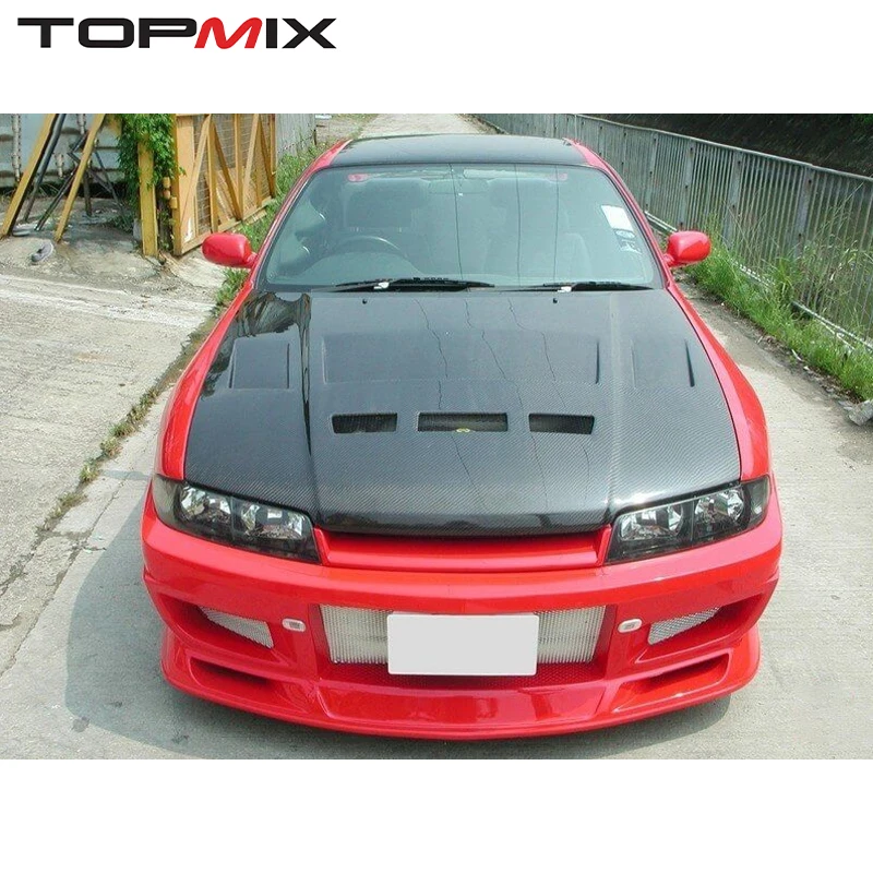 For Nissan Skyline GTS R33 1993-1998 TM-Style Full Body Kit Front Rear Bumper Side Skirts view 6