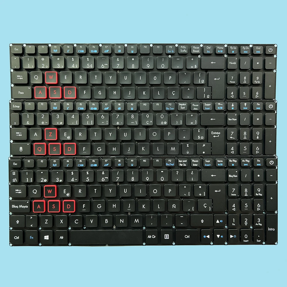 G3-572 Spanish/Brazilian/French Keyboard for Acer Predator Helios 300 PH315-51 PH317-51 PH317-52 G3-571 G3-572-72YF Backlit