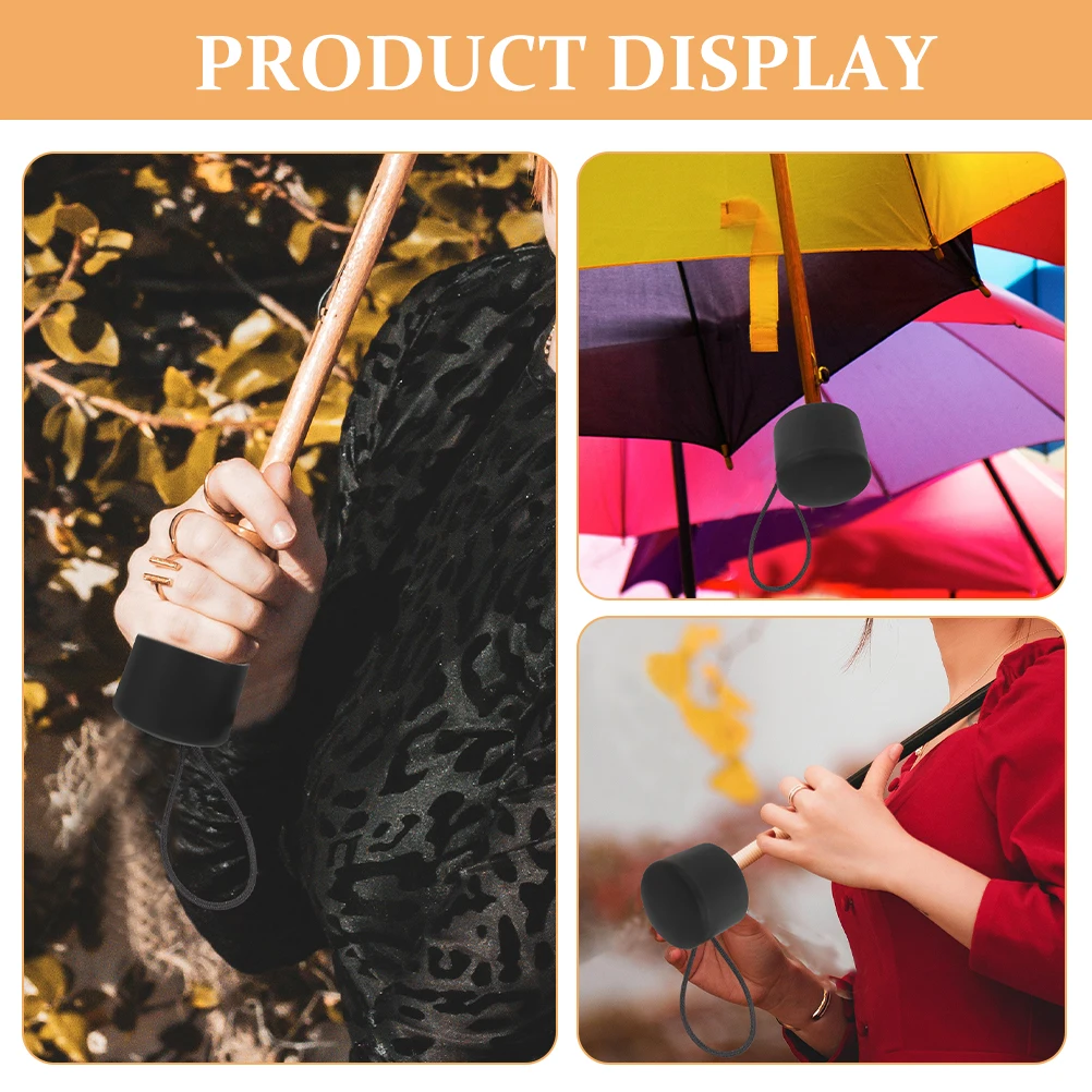 

2pcs Umbrella Accessories 13-14mm Round Matte Plastic Handle Durable Anti Slip Foldable Parasol Parts for Daily Use Replacement