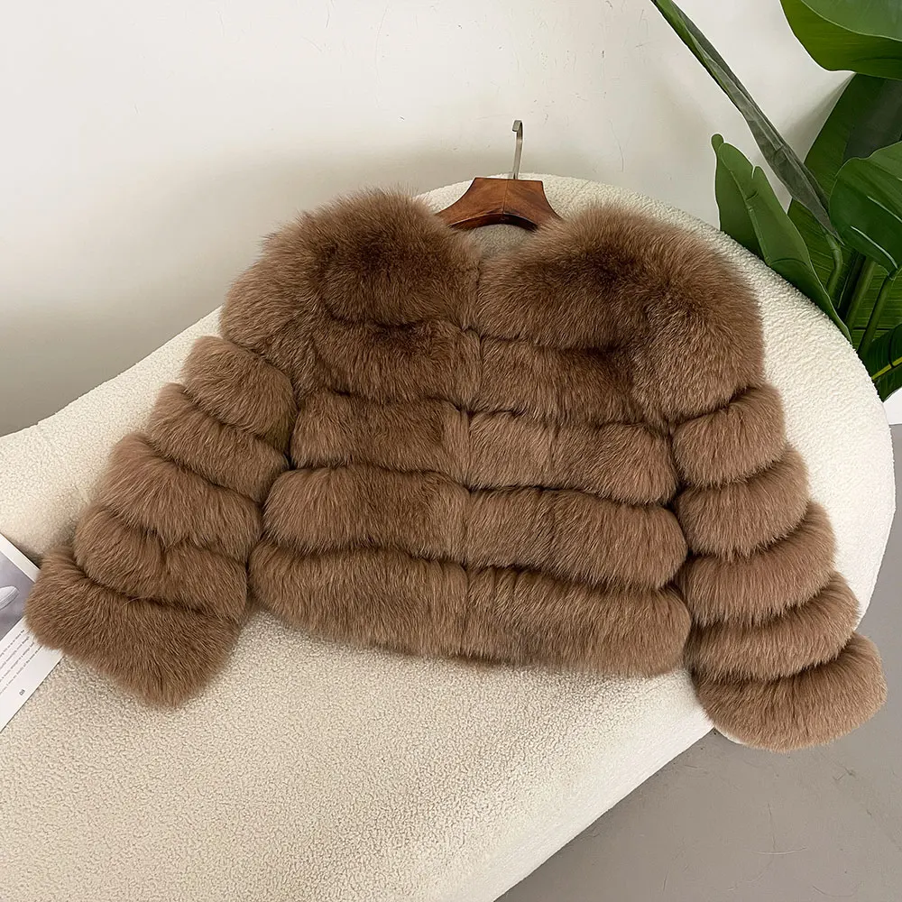 OFTBUY Reale Cappotto di Pelliccia di Volpe Giacca Invernale da Donna Pelliccia di Volpe Naturale 2024 Giacca di Pelliccia di Procione Tuta Sportiva